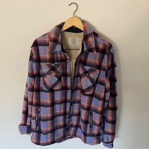 Plaid Women's Jacket in Purple and Pink